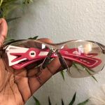 Sporty Y2K Futuristic Avant Garde Streetwear Clear Tint Retro Baddie Sunglasses Pink White Silver Photo 3
