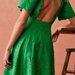 Sézane  Ladya green eyelet open back midi dress 2 NWT Photo 1