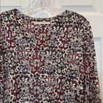 Peruvian Connection  Floral Paisley Long Sleeve Cotton Tunic Top Size Medium Photo 3