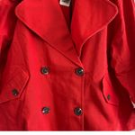Free People Red Cropped Trench Coat Photo 5