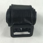 Black Pleather Slip Tie Waist Belt Photo 2