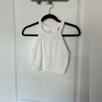 Aerie New Classic White Ribbed Tee Crop Superchill Seamless High Neck Bra Top Photo 2