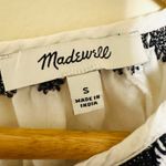 Madewell Floral Embroidered White Blouse Top Womens Flutter Cap Sleeve Sz Small Photo 3