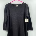 Anne Klein Dress Size Extra Large Black Sweater Sequin Holiday Long Sleeve NWT Photo 5
