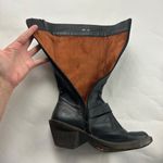 The Art Company Black Pebble Leather Oteiza 619 Knee High Wedge Boots 41 Size 10 Photo 5