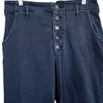 Pilcro and the Letterpress PILCRO THE LETTERPRESS Wide Leg Blue Pants Exposed Buttons Women’s Size 28 Photo 1