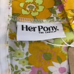 Her Pony the Label Bambi High Waist Ruched MIidi Skirt NWT Size Medium Yellow Photo 12