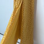 Imperfect NWT NAF NAF Paris skirt yellow maxi skirt rope tassel belt polka dot Photo 8