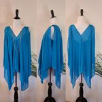 DKNY Handkerchief 2pc Blue Blouse Size Small Photo 1