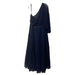 Mac Duggal Mac‎ Duggal Embellished One-Shoulder Draped Gown Navy Size 10 Photo 6
