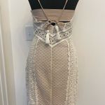 Greylin Off White Crochet Lace Nude Lined Cocktail Boho Mini Dress Photo 8