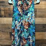 Lulu's Leafy Sleeveless Coverup Blue Size L Photo 0