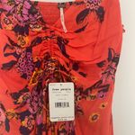 Free People NWT Happy Heart Mini Dress Warm Orange Red Size M Floral Cute Photo 3