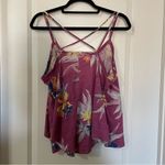 Free People  We the Free Hey Girl Purple Floral Spring Plum Combo Tank Photo 11