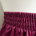 Nasty Gal Mulberry Satin Floral Jacquard Ruffle Pajama Shorts Photo 5