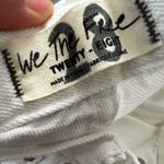 We The Free FREE PEOPLE High Waist Distressed Relaxed White Jean Shorts Sz 28 Photo 3