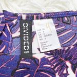 H&M Divided Purple Palm Frond Crop Top Size 6 Photo 4