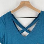 Jessica Simpson  Maternity Soft‎ Blue Strappy V-Neck Short Sleeve Tee Photo 1