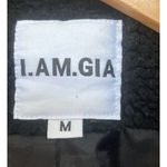 I am gia I.AM.GIA Black Pixie Teddy Sherpa Zip Up Patch Pocket Jacket Size Medium Thick Photo 9