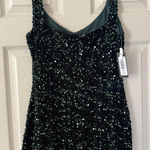 Jump BNWT  Apparel Dark Green Sequin Mini Dress - Hunter Green Photo 0
