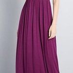 Modcloth Purple Floral Crochet-Accent Sweet Spirit Maxi Dress Bohemian Photo 0