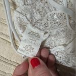 Vintage Made in the USA Sheer Lace Longline Bra Top White Size M Photo 3