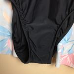 NWT Swim Solutions Women’s Floral Babydoll Thigh Minimizer One Piece Swimsuit Black Size 8 Photo 3