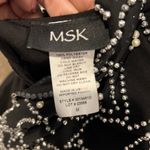 MSK Black Floor Length Gown With Pearl & Beaded Shawl Size M Photo 8