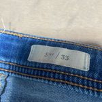 Pilcro and the Letterpress  cropped raw hem‎ bootcut jeans, side zip, size 33 Photo 9
