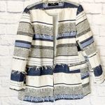 ZARA  striped textured jacket large Photo 1