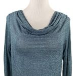 Splendid Navy Oversized Long Sleeve Cowl Neck Blouse Photo 1