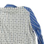 Harvey Faircloth Women's Button Down Boyfriend Shirt Striped Paisley Size 6 Boho Blue Photo 4