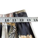 Orly Paris France Ecru Multi Chain Faux Suede Pleated Midi Skirt size 38 Photo 3