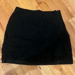 Blu Pepper  Black Mini Linen Skirt Photo 0