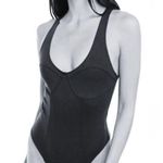 Free People  MOVEMENT Black Open back thong BodySuit/Leotard Size large Photo 0