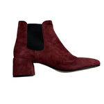  Shoes‎ Coach Tia Suede Ankle Bootie Wine Red Size 7 Photo 4