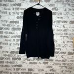 Aerie | women black knitted Henley sweater Photo 7