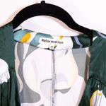 Reformation Chrisley Silk Satin Floral Flower Abstract Print Mini Wrap Dress XS Photo 1