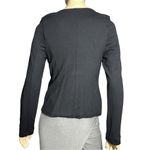 Red Haute Women’s Size L Black Lightweight Knit Snap Front Cardigan Jacket Size L Photo 3