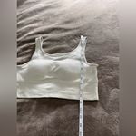 HARMONY BALANCE White Ribbed Padded Crop Tank Top Sports Bra Sz L GUC Size L Photo 5