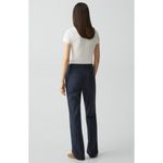 Theory NWT Max Good Wool Flare Pant in Nocturne Navy Photo 3