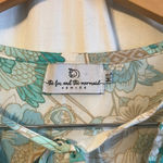 The Fox and the Mermaid Calista V Neck Tassel Floral Printed Mini Dress Blue Size M Photo 4