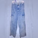 BLASHE Women’s Wide Leg Cargo Jeans Blue Size M Photo 1