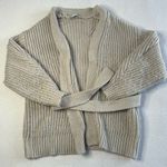 ZARA Neutral Thick Heavy Knit Cardigan Taupe Tan Photo 1