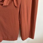 DEX Button Down Sleeveless Wide Leg Jumpsuit Women's 2X Rust Brown V Photo 4