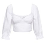 Aritzia Wilfred Vilette linen milkmaid puff sleeve blouse Photo 2