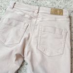 ZARA High Rise Button Fly Solid Light Pink Skinny Denim Jeans Size 2 Pockets Photo 3