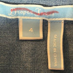 Draper James  Top‎ Womens 4 Blue Chambray Bell Sleeve Button Down Top Photo 2