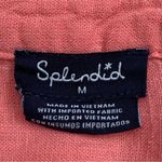 Splendid Splended Linen Blend Coral Split neck Top, Sz Medium Photo 8