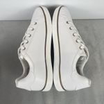 Evans Womens Lace Up Sneaker White Metal Strip Size 11 Clean Girl Preppy Casual Photo 6
